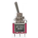 Miniature Toggle Switches -- DPDT 5Amp 120V pkg(8), All Scales, Miniatronics Corp. 3625008