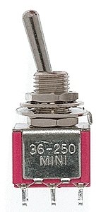 Miniature Toggle Switches -- DPDT 5Amp 120V pkg(8), All Scales, Miniatronics Corp. 3625008
