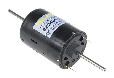 Round Can Motor, 12 Volt DC -- 29 x 40mm, Single Shaft 2.4mm Dia. x 24mm, 10,500rp, All Scales, Northwest Short Line 294019