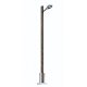 Streetlight w/Real-Wood Mast -- With Teardrop Light Housing (silver) - 3-1/2′ 9cm Tall, HO, Busch Gmbh & Co Kg 4134