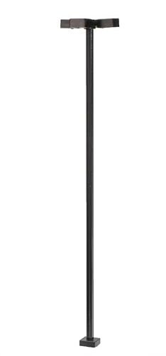 Four-Arm Square LED Light 3-Pack -- Black (cool white LED) 30 Scale Feet Tall, HO, Atlas Model Railroad Co. 70000218