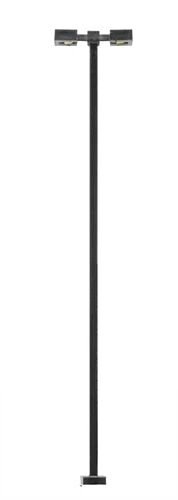 Double-Arm Square LED Light 3-Pack -- Black (cool white LED) 30 Scale Feet Tall, HO, Atlas Model Railroad Co. 70000216