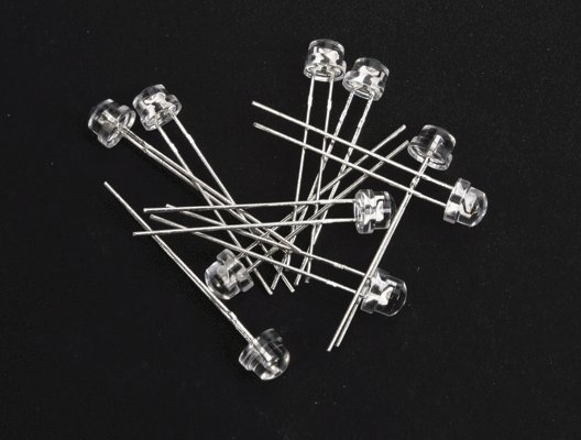 5mm Wide Angle 130 Degree View LED -- Red pkg(10), All Scales, Ngineering N105210