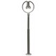 Nostalgic LED Platform Light w/Plug Base & Socket -- Era II-IV, Gray Metal Mast, Warm W, N, Viessmann Modellspielwaren 6435