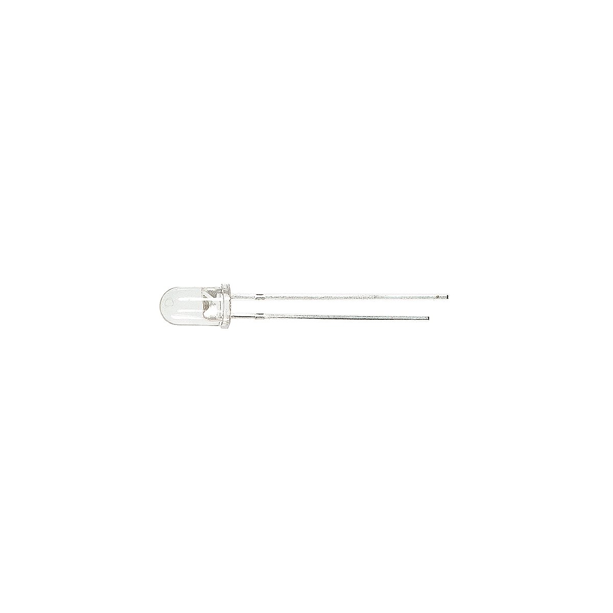 Standard Light Emiting Diodes (LEDs) 5mm Diameter -- White pkg(2), All Scales, Miniatronics Corp. 1250002