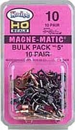 10 Bulk Pack No.5(R) Knuckle Couplers -- No Draft Gear Boxes - 10 Pairs, HO, Kadee Quality Products 10
