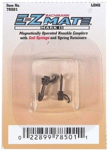 E-Z Mate Mark II Magnetic Knuckle Couplers -- Long Shank 12 Pairs, N, Bachmann Industries 78501