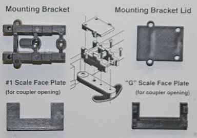 Conversion Packet -- For Mounting 820 or 830 On Aristo-Craft GE U25B Locos, Less Couplers, I, Kadee Quality Products 884