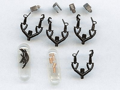 Truck Mount Couplers -- `T` Shank .245` .62cm (Medium) 2 Pairs, N, Micro Trains Line 130013