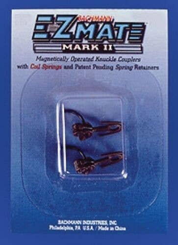 E-Z Mate Mark II Couplers w/Metal Coil Spring -- Over Shank - Medium - 1 Pair, HO, Bachmann Industries 78022
