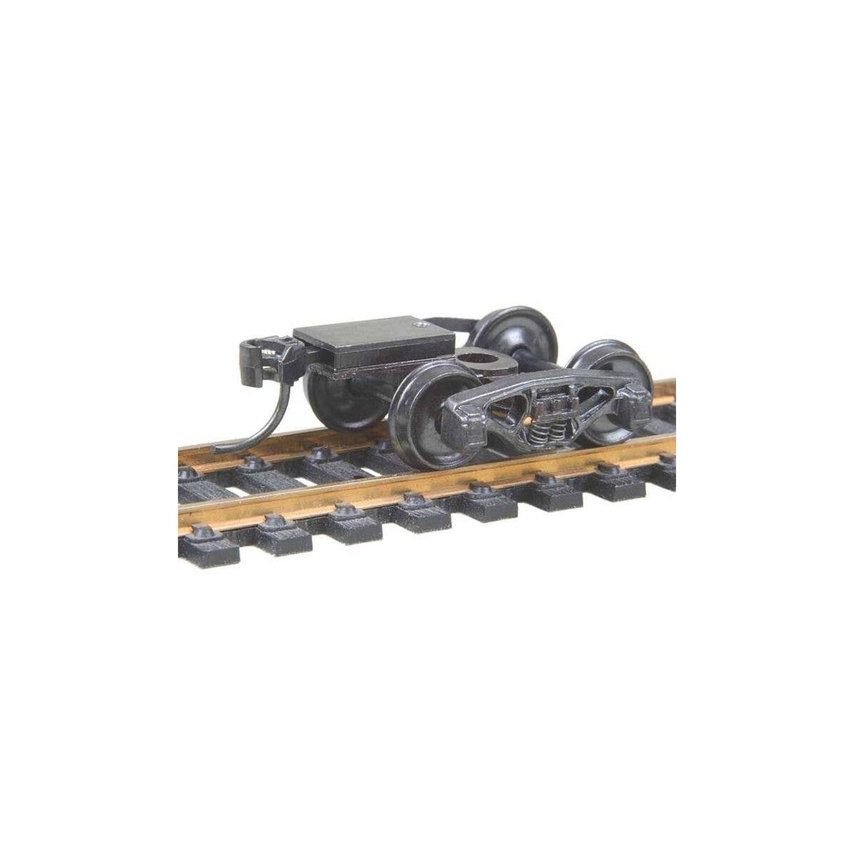 Bettendorf 50-Ton Fully Sprung Metal Trucks w/Whisker(R) Couplers - Kit -- Code 110 (.110′), HO, Kadee Quality Products 502