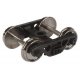 Rigid Plastic Trucks w/36′ RP-25 Metal Wheels & Axles -- 100-Ton Barber S-2 - 1 Pair, HO, WalthersProto 2002