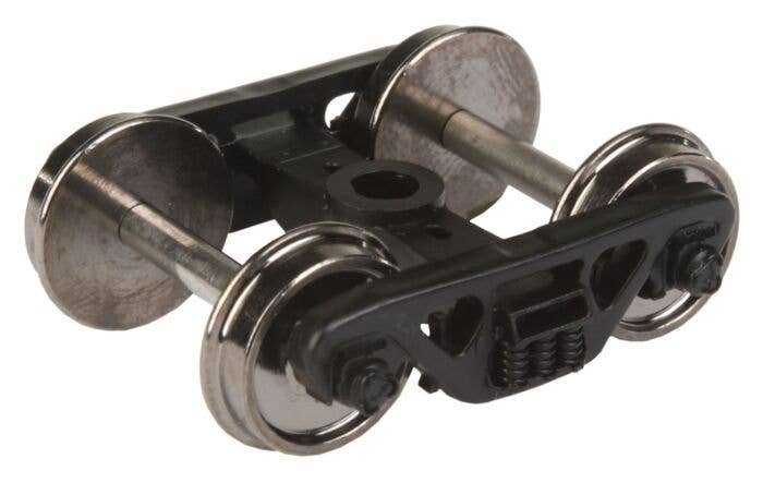 Rigid Plastic Trucks w/36′ RP-25 Metal Wheels & Axles -- 100-Ton Barber S-2 - 1 Pair, HO, WalthersProto 2002