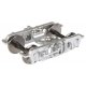 GSC 41-NDO (CIB) Outside Swing 4-Wheel Metal Passenger Trucks w/36′ Wheels -- Silver - 1 Pair, HO, WalthersProto 2101