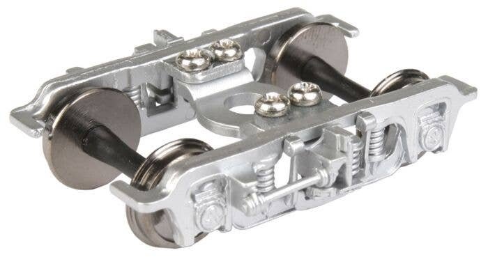 GSC 41-NDO (CIB) Outside Swing 4-Wheel Metal Passenger Trucks w/36′ Wheels -- Silver - 1 Pair, HO, WalthersProto 2101