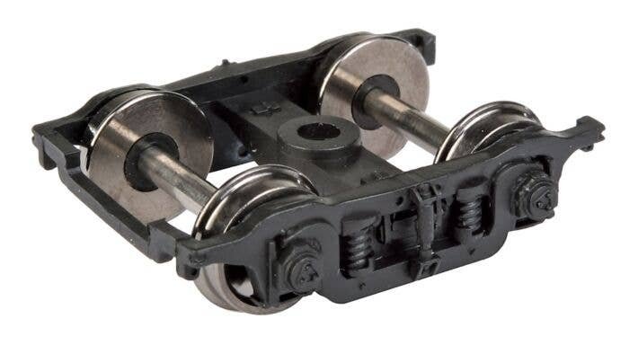 GSC BX Express Car Trucks - Plastic w/RP-25 Metal Wheels -- Black - 1 Pair, HO, WalthersProto 2214