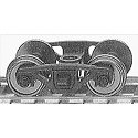 Freight Car Trucks -- Barber-Bettendorf Roller-Bearing Caboose pkg(2), HO, Atlas Model Railroad Co. 190000