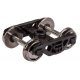 Rigid Plastic Trucks w/33′ Metal RP-25 Wheels & Axles -- 70-Ton ASF Roller Bearing - 1 Pair, HO, WalthersProto 2014