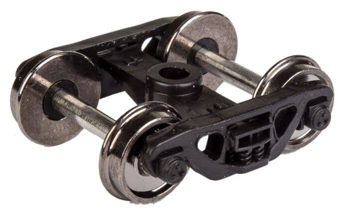 Rigid Plastic Trucks w/33′ Metal RP-25 Wheels & Axles -- 70-Ton ASF Roller Bearing - 1 Pair, HO, WalthersProto 2014