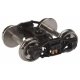 Sprung Plastic Trucks w/33′ Metal RP-25 Wheels & Axles -- Diamond Arch Bar - 1 Pair, HO, WalthersProto 2005