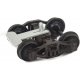 Bettendorf T-Section Trucks w/33′ Code 110 Ribbed-Back Metal Wheels -- pkg(2), HO, Kadee Quality Products 572