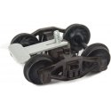 Bettendorf T-Section Trucks w/33′ Code 110 Ribbed-Back Metal Wheels -- pkg(2), HO, Kadee Quality Products 572