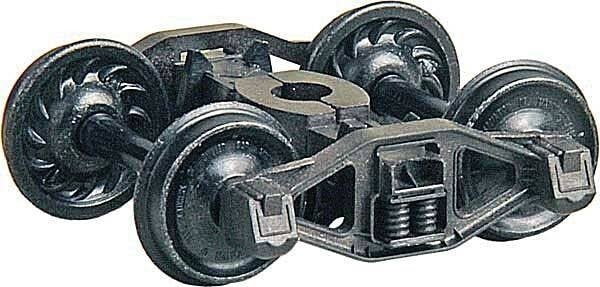 Bettendorf T-Section Trucks w/33′ Code 88 Ribbed-Back Metal Wheels -- pkg(2), HO, Kadee Quality Products 1572