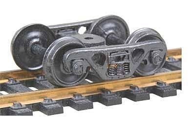 A.S.F.(R) 100-Ton Roller Bearing Fully Sprung Metal Trucks -- Code 110 (.110`) 36` Smooth-B, HO, Kadee Quality Products 513
