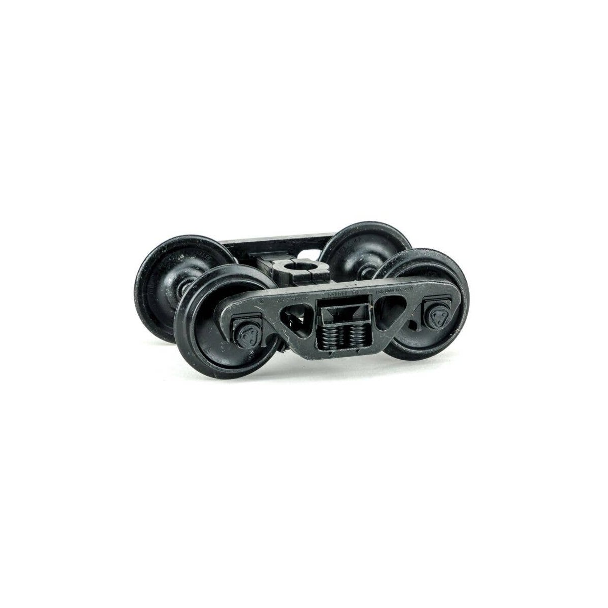 Barber(R) S-2 Roller Bearing Sprung Metal Trucks, 70 Ton -- 33 Smooth Back All Metal Non-Mag, G, Kadee Quality Products 973