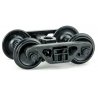 Barber(R) S-2 Roller Bearing Sprung Metal Trucks, 70 Ton -- 33 Smooth Back All Metal Non-Mag, G, Kadee Quality Products 973