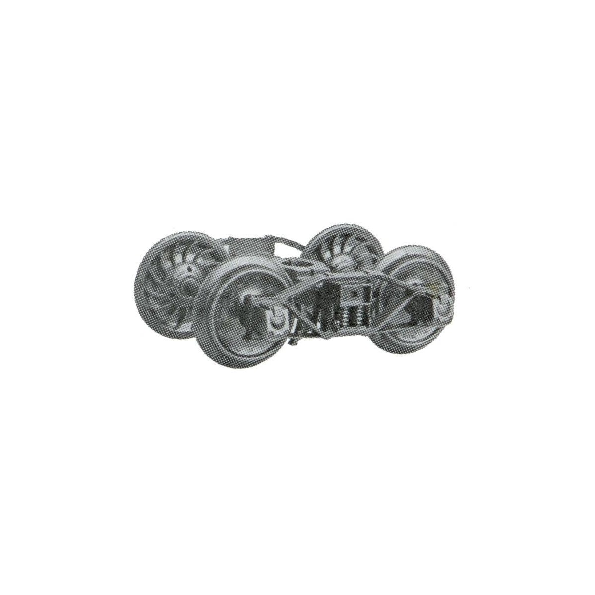 Arch Bar Fully Sprung Metal Trucks -- 33′ Ribbed-Back All-Metal Non-Magenetic Wheels - 1 Pai, G, Kadee Quality Products 972