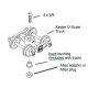 2-Rail Arch Bar Metal Trucks -- With 33′ Ribbed-Back Metal P48 Wheels 1 Pair, O, Kadee Quality Products 757