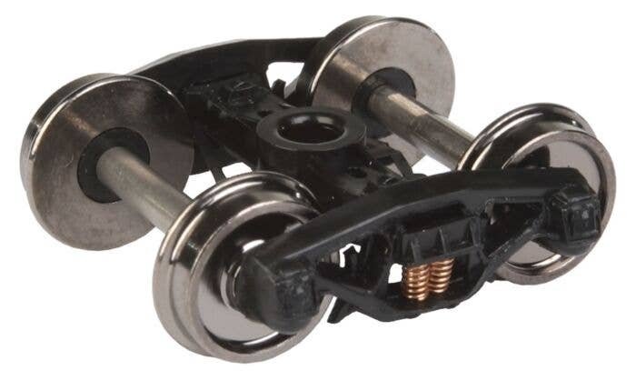 Sprung Plastic Trucks w/33′ Metal RP-25 Wheels & Axles -- Bettendorf - 1 Pair, HO, WalthersProto 2008