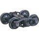 Arch Bar Self-Centering HGC Leaf-Spring Caboose Trucks -- Code 88 (.088`) 33` Ribbed-Back , HO, Kadee Quality Products 1583