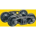 Vulcan Double Truss Trucks w/33′ Code 110 Ribbed-Back Metal Wheels -- pkg(2), HO, Kadee Quality Products 573