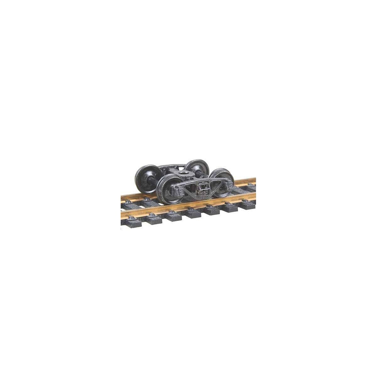 A.S.F.(R) Ride Control(R) 50 Ton Fully Sprung Self-Centering Metal Trucks -- Code 110 (.110, HO, Kadee Quality Products 552