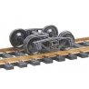 A.S.F.(R) Ride Control(R) 50 Ton Fully Sprung Self-Centering Metal Trucks -- Code 110 (.110, HO, Kadee Quality Products 552