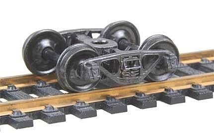 A.S.F.(R) Ride Control(R) 50 Ton Fully Sprung Self-Centering Metal Trucks -- Code 110 (.110, HO, Kadee Quality Products 552