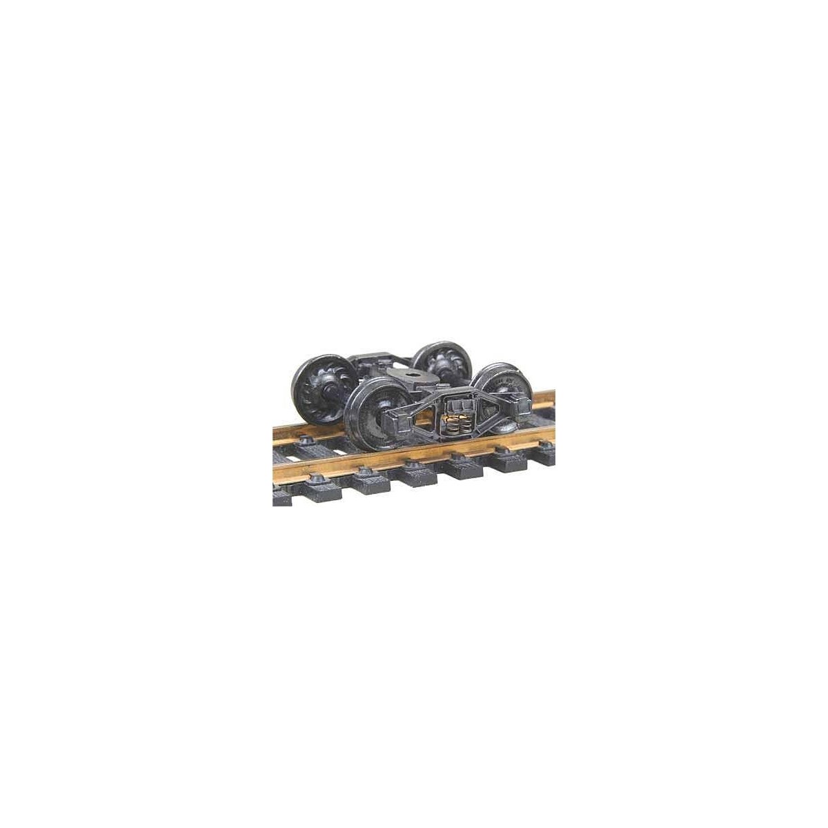Bettendorf T-Section Fully Sprung Metal Trucks -- Code 110 (.110`) 33` Ribbed-Back RP-25 Wh, HO, Kadee Quality Products 511