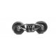 Freight Car Trucks One-Piece -- Bettendorf (Delrin, black) 1 Pair, HO, Tichy Train Group 3024