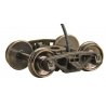 Bettendorf AAR Leaf-Spring HGC Caboose Trucks w/Electrical Pickup -- Code 88, 33′ Smooth-Ba, HO, Kadee Quality Products 590