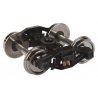 Sprung Plastic Trucks w/33′ Metal RP-25 Wheels & Axles -- T-Section Bettendorf - 1 Pair, HO, WalthersProto 2007