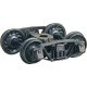 Andrews Trucks w/33′ Code 110 Ribbed-Back Metal Wheels -- pkg(2), HO, Kadee Quality Products 571