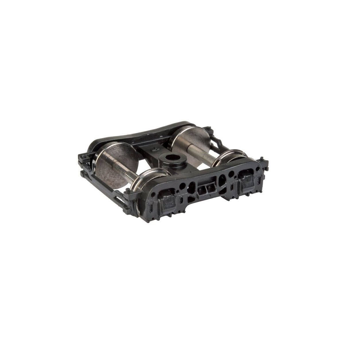 Allied Full-Cushion Express Trucks - Plastic w/RP-25 Metal Wheels -- Black - 1 Pair, HO, WalthersProto 2215