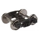 Rigid Plastic Trucks w/33′ RP-25 Metal Wheels & Axles -- 50-Ton Spring (Plankless) 1 Pair, HO, WalthersProto 2000