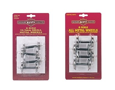 Metal Wheel Set -- Large - 1-1/4′ 31mm pkg(4), G, Bachmann Industries 92421