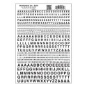 Dry Transfer Alphabet - Railroad Gothic -- Black, All Scales, Woodland Scenics 720