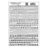 Dry Transfer Alphabet - Railroad Gothic -- Black, All Scales, Woodland Scenics 720