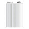 Dry Transfer Stripes - .010, 1/64, .022, 1/32 & 3/64′ Wide -- Silver, All Scales, Woodland Scenics 764
