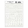 Dry Transfer Alphabet & Numbers - Railroad Roman (3/8 & 1/2′) -- White, All Scales, Woodland Scenics 714